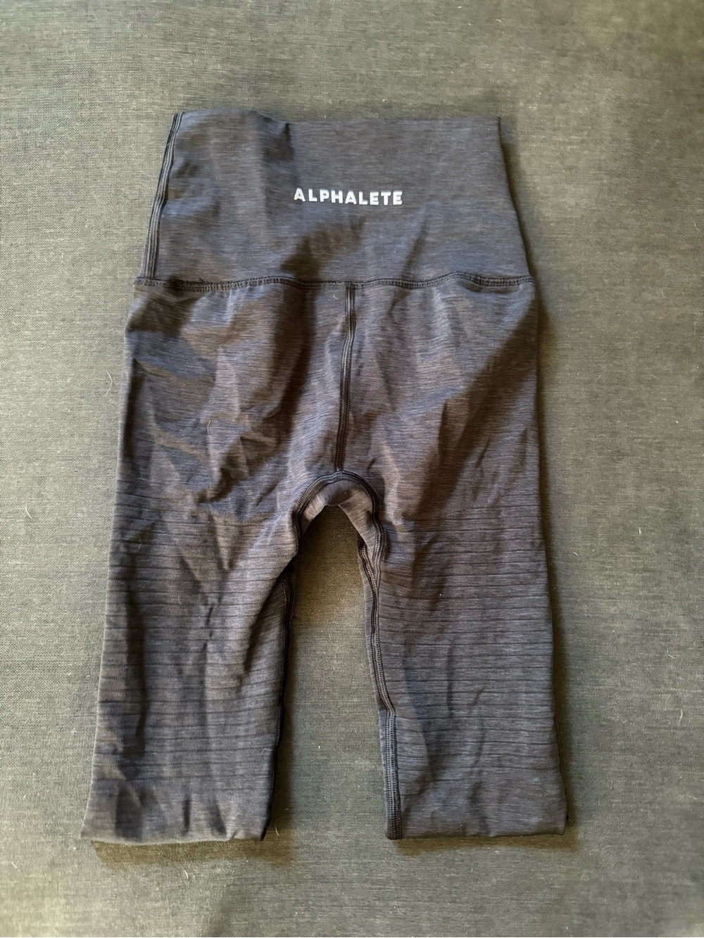 Alphalete Charcoal Ribbed High-Waist Leggings